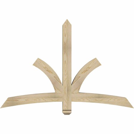 Ekena Millwork Davenport Rough Sawn Timber Gable Bracket, Douglas Fir, 60"W x 40"H x 4"D x 4"F, 16/12 Pitch GBW060X40X0404DAV00RDF